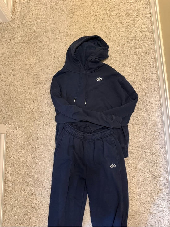 ALO Yoga Tops - ALO Yoga Navy Hoodie & Jogger Set